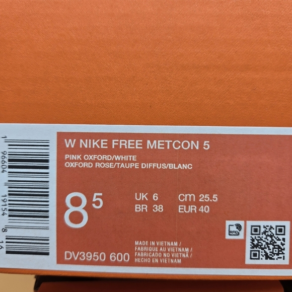 New Nike Free Metcon 5 'Pink Oxford' Women's Workout Shoes Size 8.5 - Picture 8 of 8